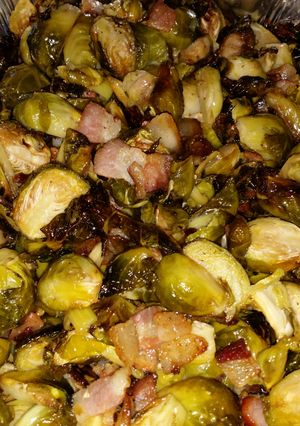 A picture of Kid-Friendly Bacon Brussel Sprouts.