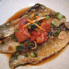A picture of Sardines Marinated in Tomato Nanban Sauce.