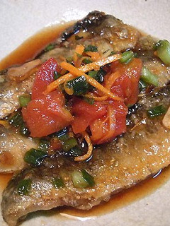 A picture of Sardines Marinated in Tomato Nanban Sauce.