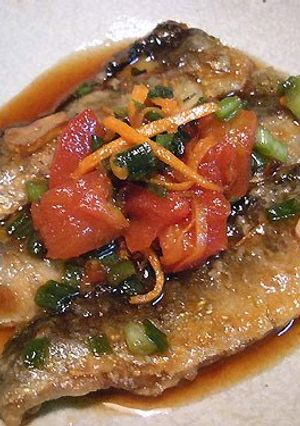 A picture of Sardines Marinated in Tomato Nanban Sauce.