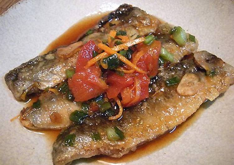 Recipe of Quick Sardines Marinated in Tomato Nanban Sauce