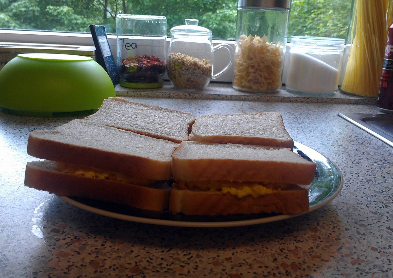 A simple egg salad sandwich