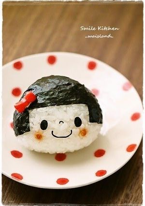 A picture of Rice Ball Girl With Cropped Hair Charaben.