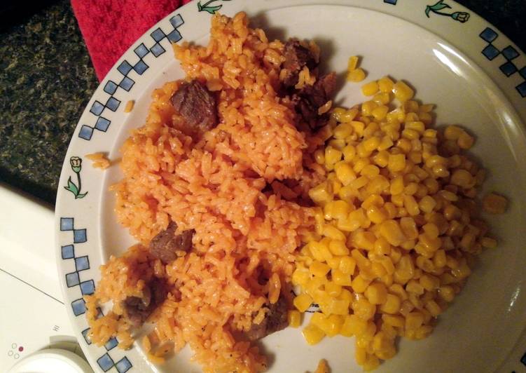 Recipe of Homemade Spanish Rice and Beef