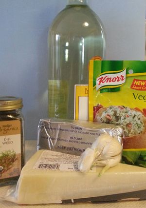 A picture of Wine cheese spread.