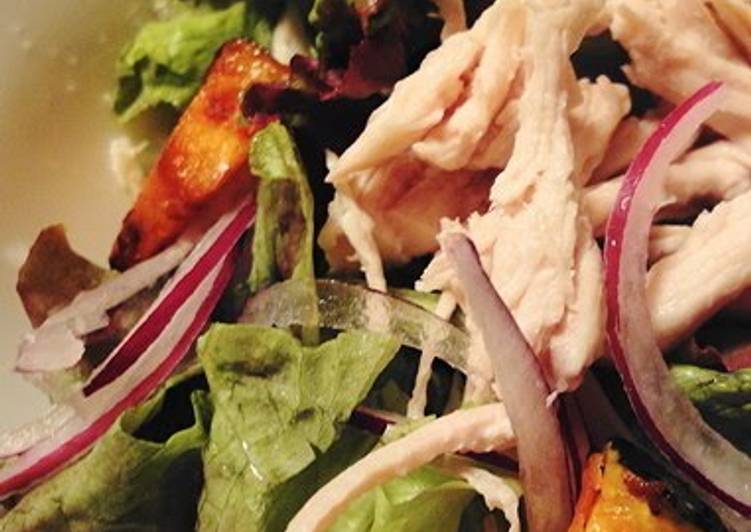 Recipe of Any-night-of-the-week Kabocha and Steamed Chicken Salad