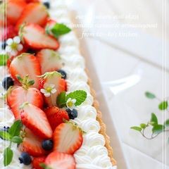 A picture of Cheese Custard Fruit Tart.