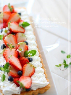 A picture of Cheese Custard Fruit Tart.