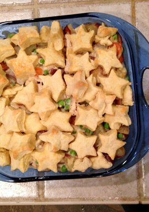 A picture of Chicken Pot Pie & Biscuits.