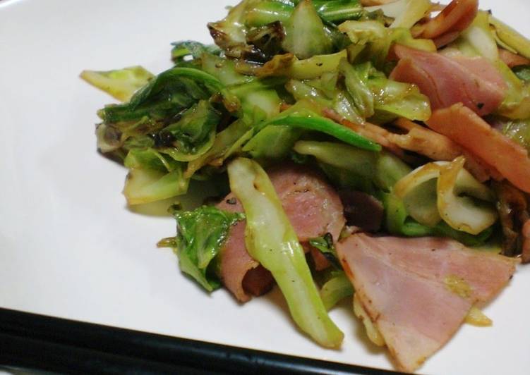 Easiest Way to Make Ultimate Stir Fried Bacon and Cabbage with Oyster Sauce