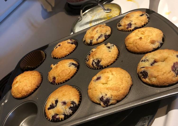 Recipe of Super Quick Homemade The yummiest blueberry muffins!!!!!!!