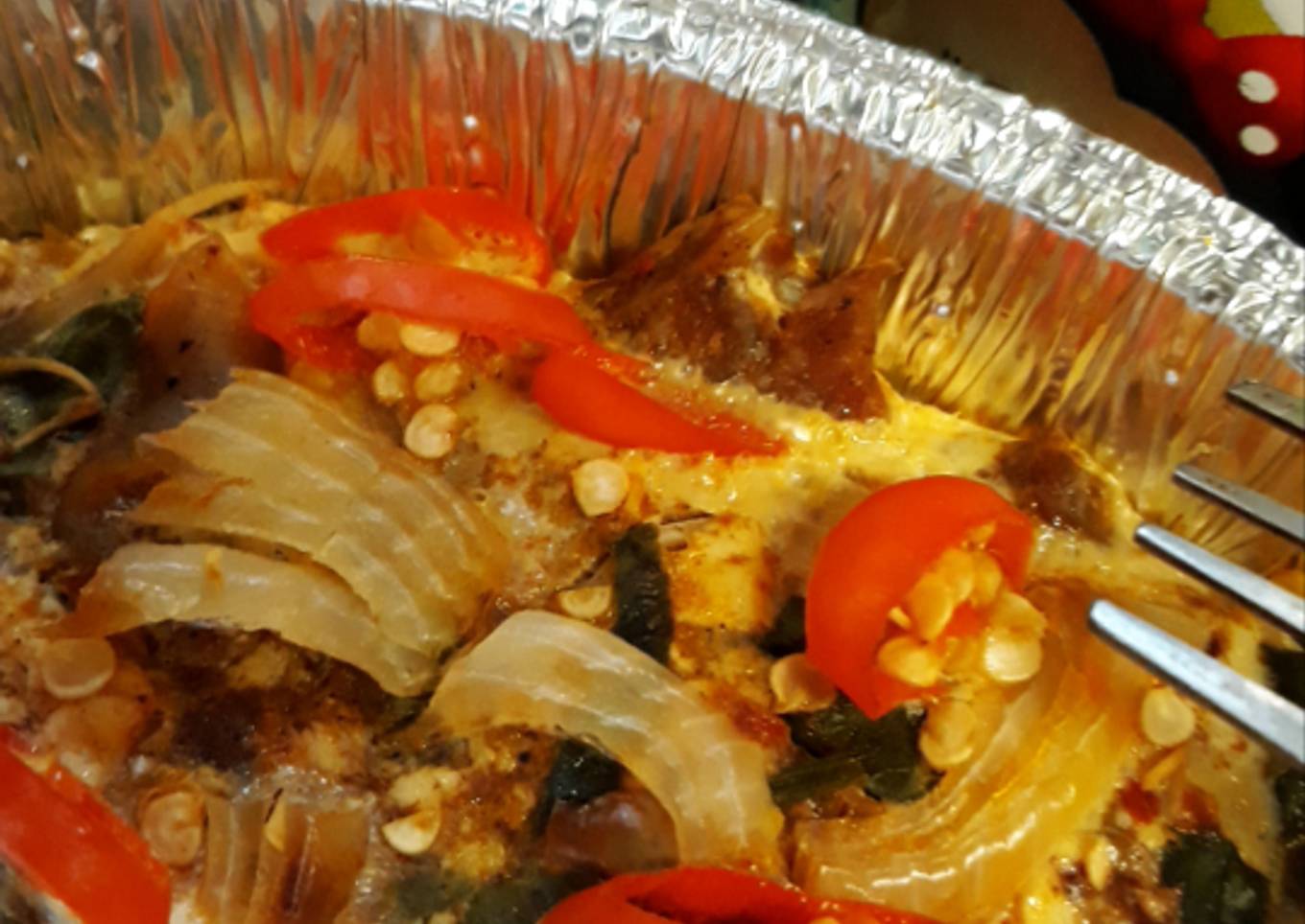 Telor kukus campur bumbu rendang