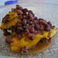A picture of Just 3 Ingredients Adzuki Bean and Kabocha Squash Stewed in Miso (Macrobiotic).