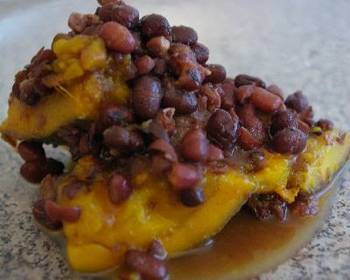 Update, Serving Recipe Just 3 Ingredients Adzuki Bean and Kabocha Squash Stewed in Miso Macrobiotic Delicious