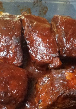 A picture of Crockpot BBQ Ribs.