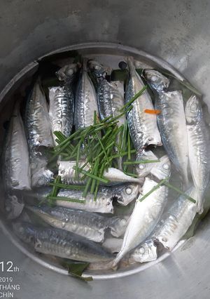 Hình của món Cá nục hấp cuốn bánh tráng.