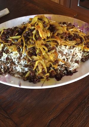 عکسی از دستور عدس پلو