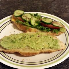 A picture of Vegetarian Crossiannt Sandwich.