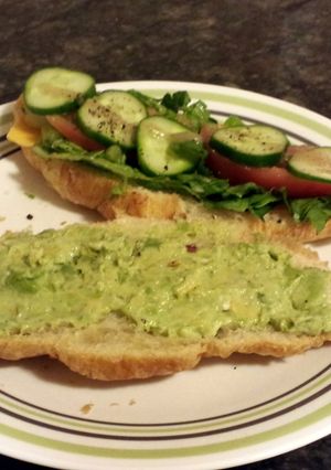 A picture of Vegetarian Crossiannt Sandwich.