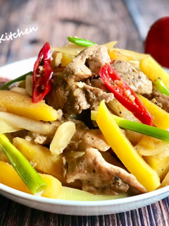 蔥爆豬肉炒地瓜 / 簡單家常菜 的食譜成品照片
