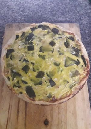 Una foto de Tarta de zapallitos masa sin polvo de hornear