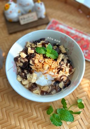 Hình của món Bánh Đúc Nóng Nấm Chay.