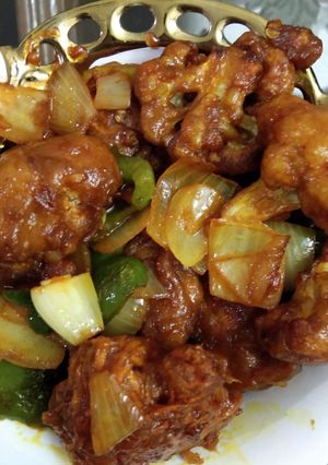 A picture of Gobhi Manchurian.