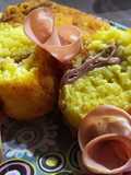 Arancini besciamella granella di pistacchio e mortadella