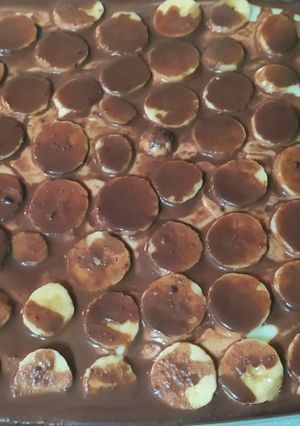 Banános babapiskótás desszert recept fotója