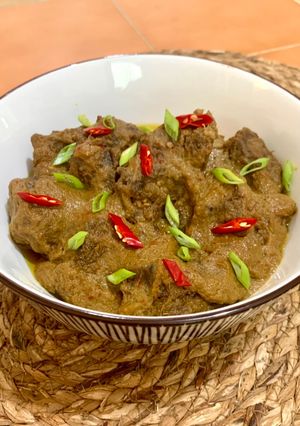 A picture of Easier Beef Rendang.