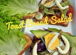 Foto resep Toast Bread Salad with Balsamic and Mayonaise sauce