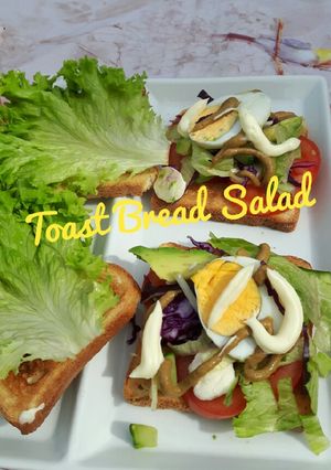 Foto resep Toast Bread Salad with Balsamic and Mayonaise sauce