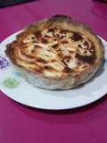 Quiche de sobrasada y cebolla con masa de pan casero