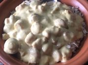 Una foto de strogonoff de pechuga