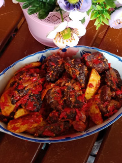 Foto resep Sambal Paru campur kentang