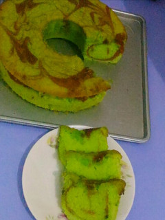 Foto resep Pandan marmer cake putih telur lembut