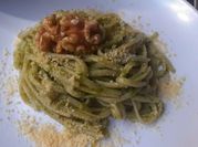 Una foto de pesto receta tradicional