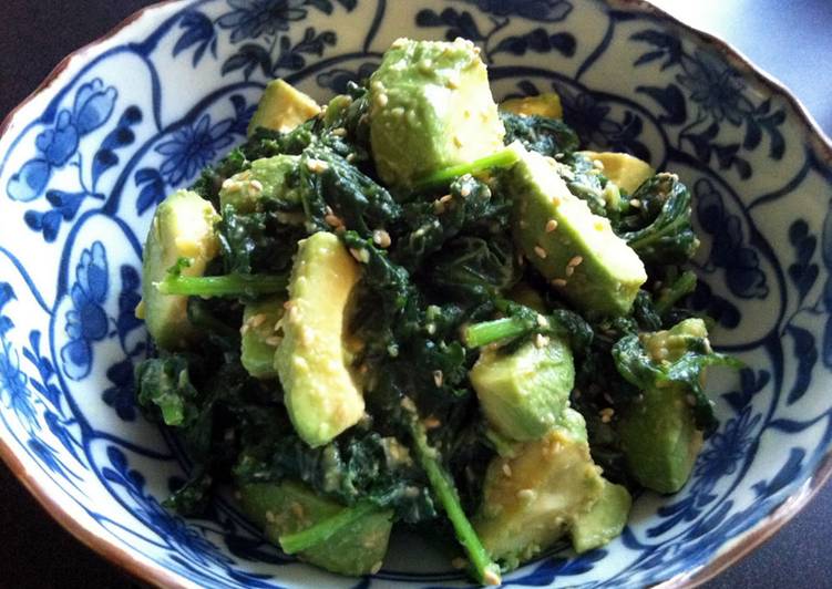 Easiest Way to Make Super Quick Homemade Kale & Avocado ‘Gomamiso-ae’