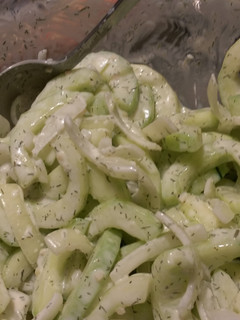 A picture of Cucumber Salad (Tzatziki Style).