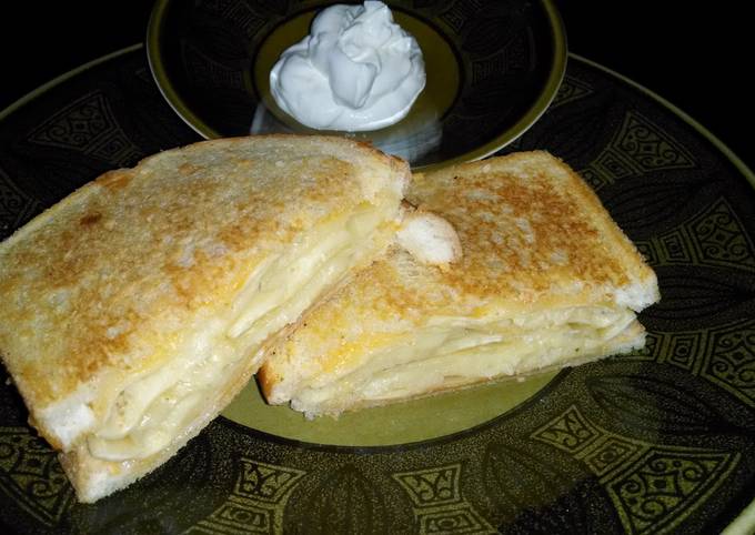 Simple Way to Prepare Homemade Pierogi Grilled Cheese