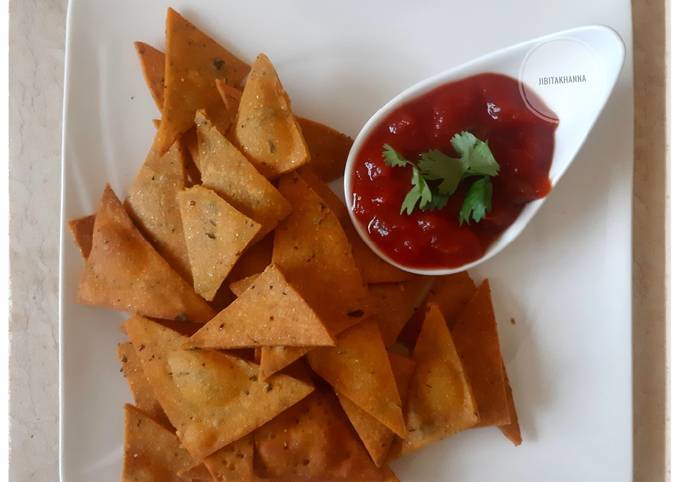 Homemade Nachos (with Corn flour/ Makai Ka Atta)