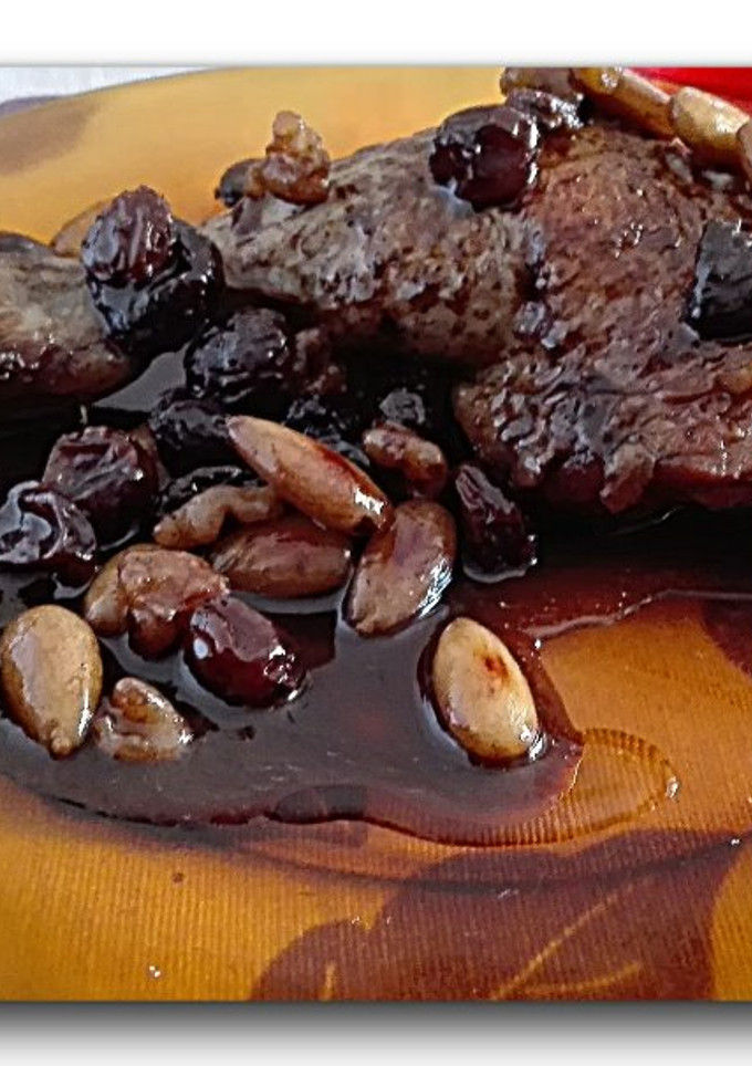 Una foto de Muslos de pollo con vinagre de módena