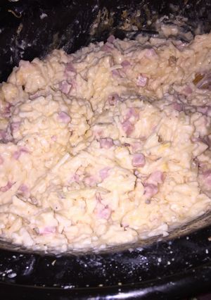 A picture of Cheesy Hashbrowns & Ham.