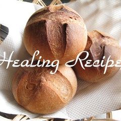 A picture of 100% Whole Wheat Bread Rolls with Homemade Bread Starter.