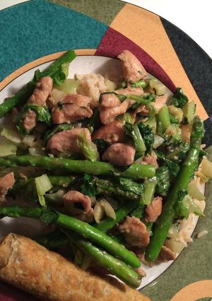 A picture of Chicken And Asparagus Stirfry.