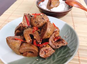 Hình của món Vả kho tiêu.