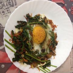 A picture of Eggs On Spinach!.