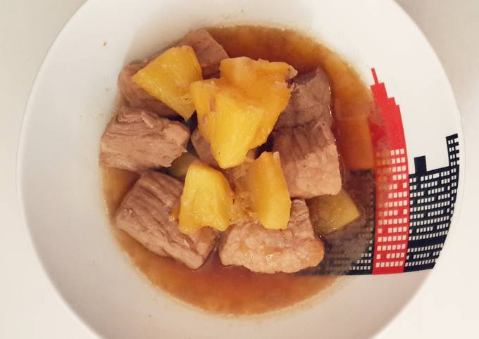 Vietnamese caramel pork with pineapple
