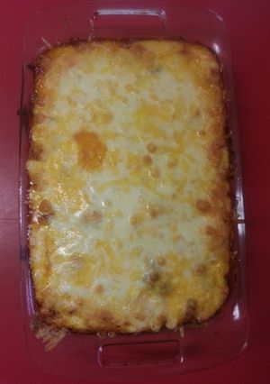 A picture of Easy Cheesy Lasagna Bake.
