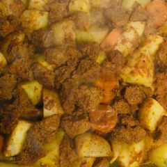 A picture of One pot dinner.